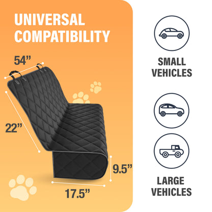 Durable Waterproof Nonslip Car Rear Seat Cover for Dogs