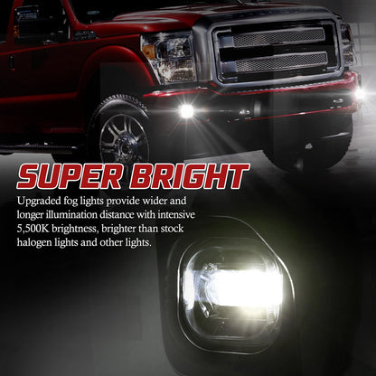 LED Fog Lights for Ford F-Series 2011-2016, Bumper Driving Lamp Kit