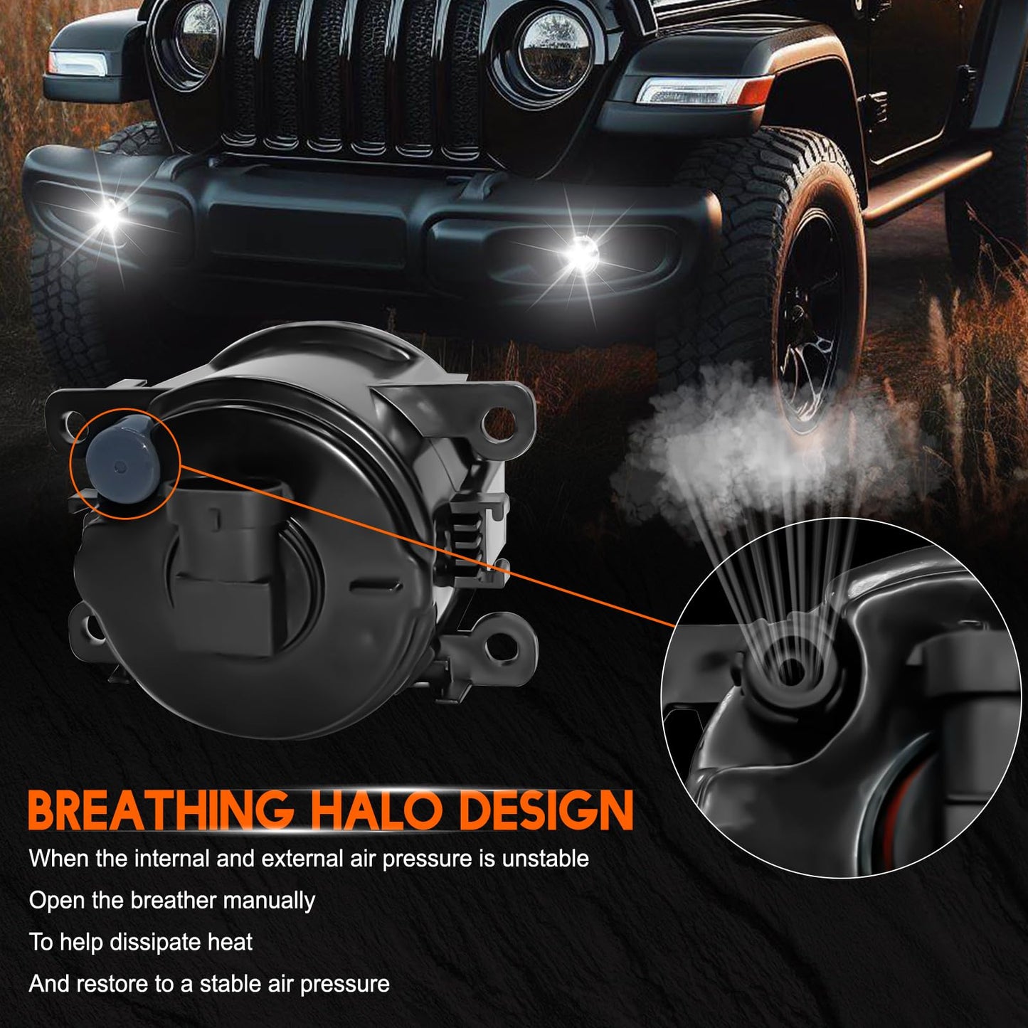Clear Lens Fog Lights for Ford Explorer 2011-2015