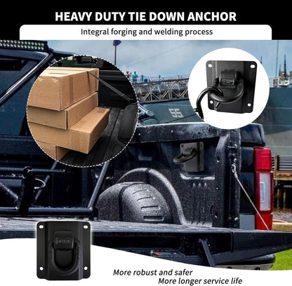 4 Pack Heavy Duty Tie Down Anchors Truck Bed Tie Downs Car Accessories Fit for 2015-2025 Ford F150 F250 F350 & Raptor 2026 Replace# FL3Z-99000A64-B & FL3Z-9928408-AB