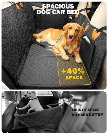420 lb Waterproof Back Seat Extender with Hard Bottom - Anti-Scratch, Easy Clean for Dogs