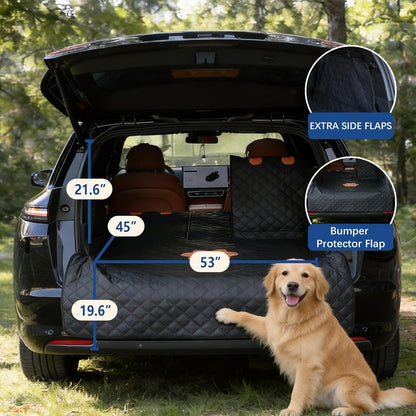 100% Waterproof Split Cargo Liner - Heavy-Duty w/60/40 Bench & Armrest Pass-Through, Machine Washable, Non-Slip