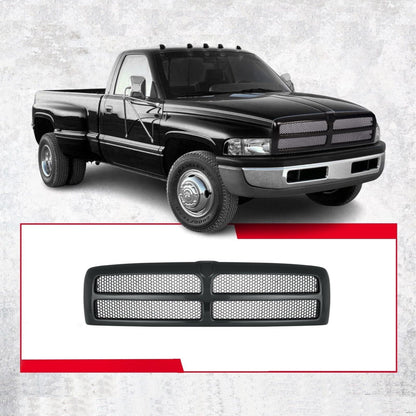 All-Black Honeycomb Front Grille for 1994-2002 Dodge Ram 1500/2500/3500