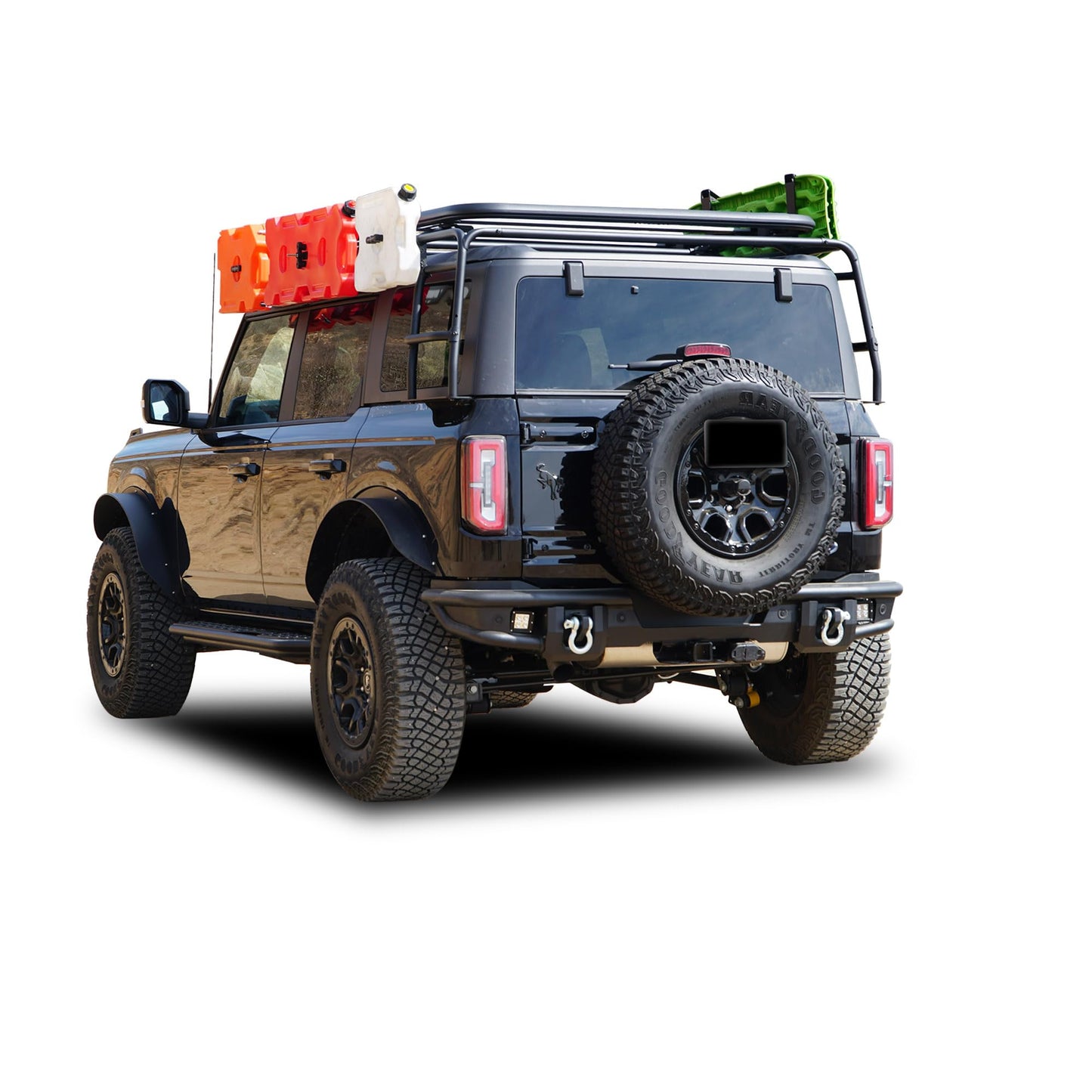 Armour Heavy Duty Matte Black Rear Bumper Kit for Ford Bronco