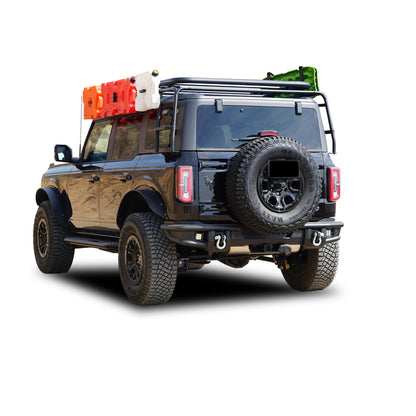 Armour Heavy Duty Matte Black Rear Bumper Kit for Ford Bronco
