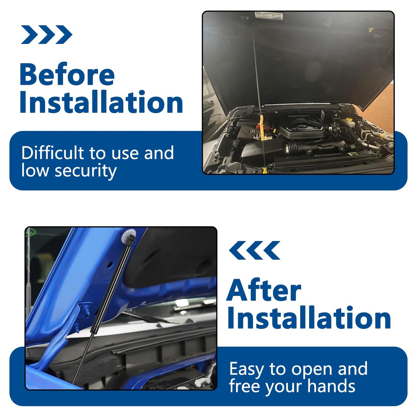 Front Hood Lift Supports for Ford Bronco 2021-2026
