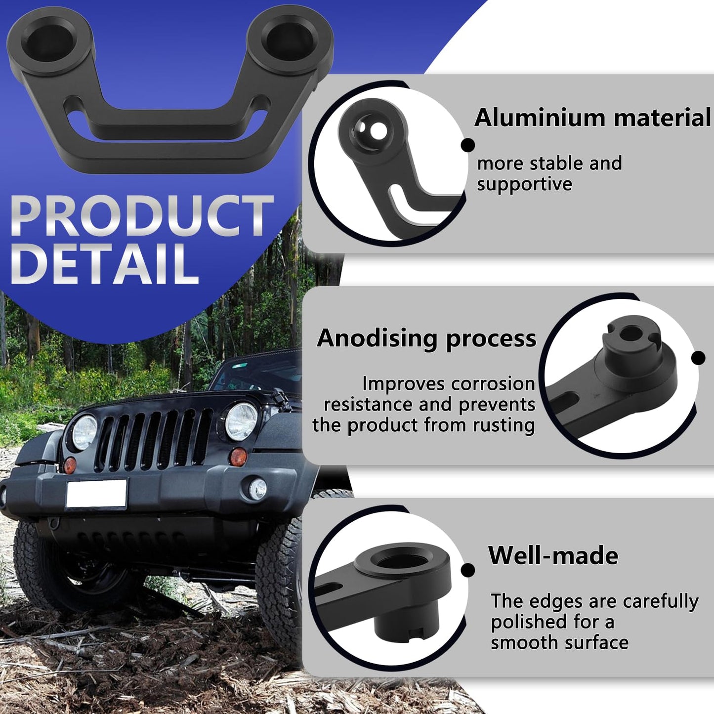 A-Pillar LED Light Mounts for 2018-2023 Jeep Wrangler JL & Gladiator JT (Black)