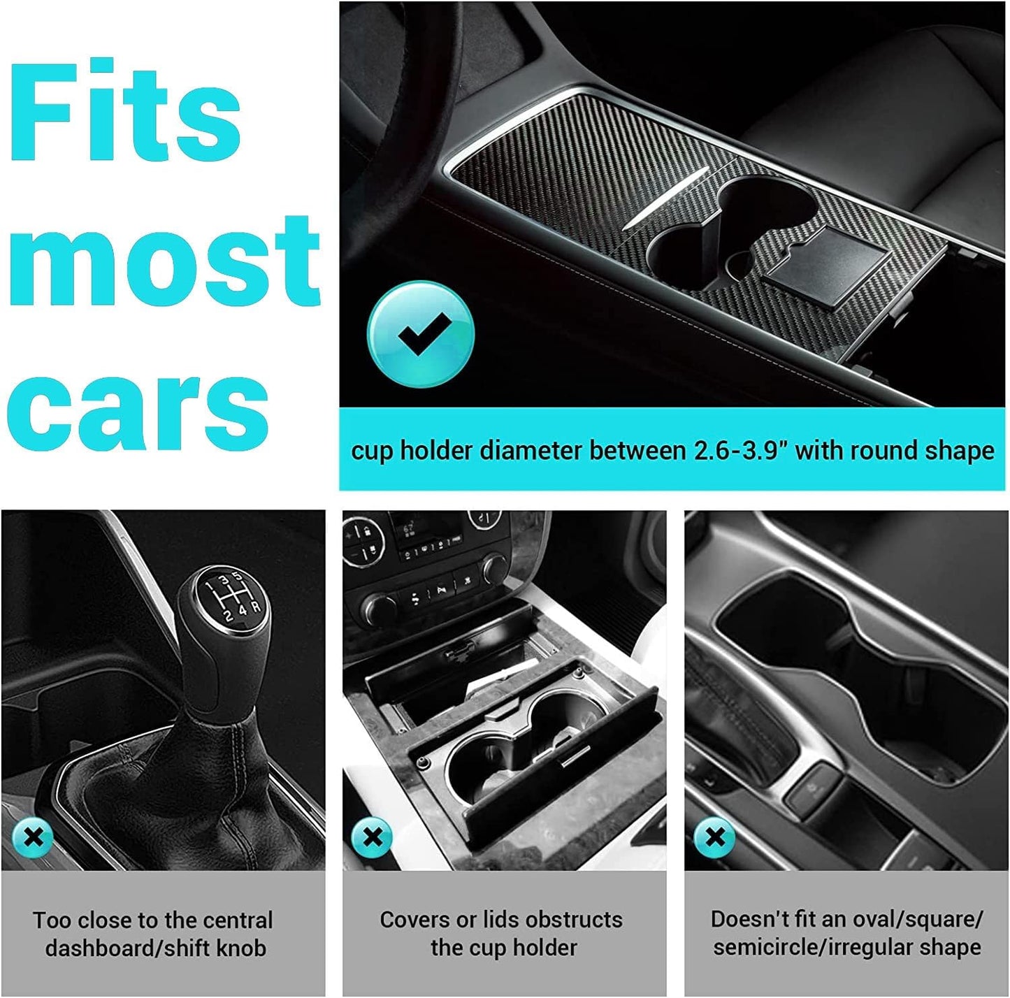 3-in-1 10" Car Food Tray with Cup Holder/Phone Mount - 360° Rotating, Detachable for Road Trips