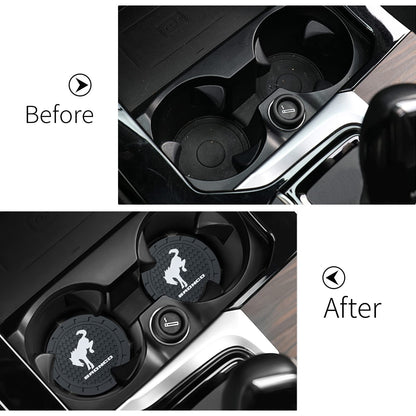 Silicone Cup Holder Coasters (2-Pack) for 2023-2024 Ford Bronco Sport - 2.75" Recessed Fit