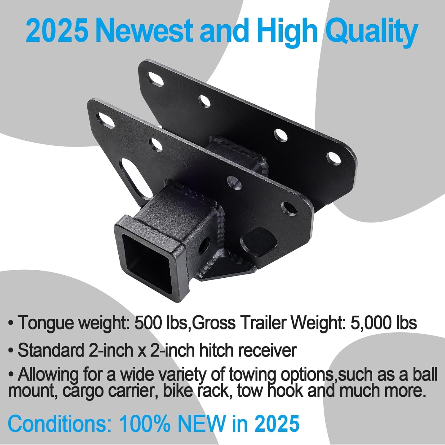 Ford Bronco Trailer Tow Hitch | 2“ Receiver Hitch for Ford Bronco 2021-2025 | Heavy Duty Steel Trailer Tow Hook Ford Bronco 2-Inch Receiver Hitch | 𝐔𝐩𝐠𝐫𝐚𝐝𝐞𝐝