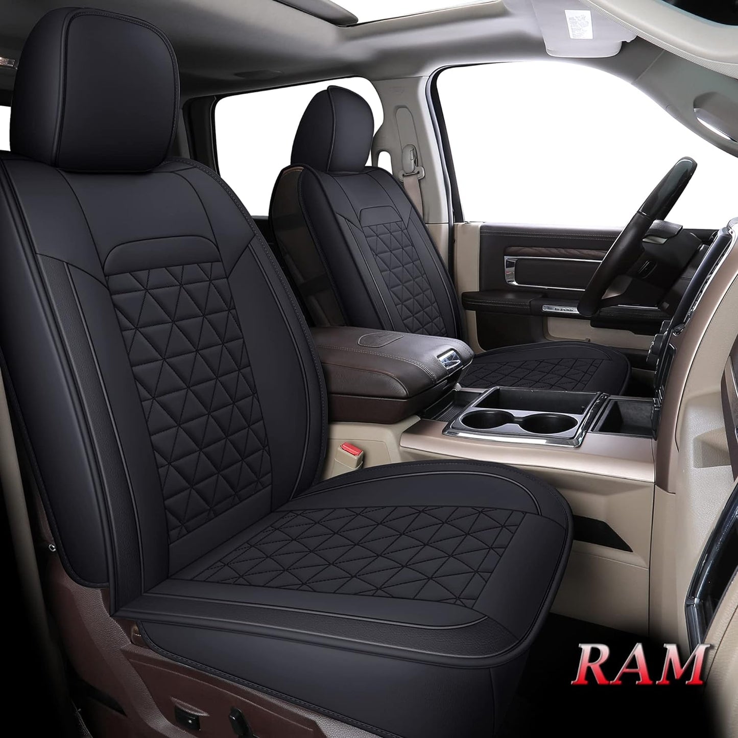 Car Seat Covers Full Set Fit 2002-2023 2024 RAM 1500 2500 3500