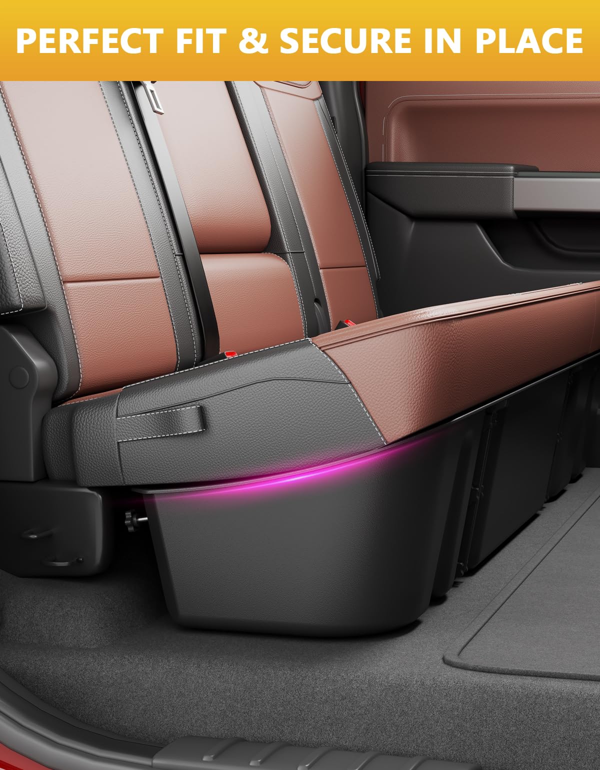Rear Underseat Storage Box for 2019-2026 Chevy/GMC 1500 & HD - Double/Crew Cab