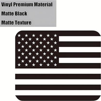 US Flag Vinyl Decal for 2015-2021 Ford F-Series Rear Sliding Window (Matte Black)