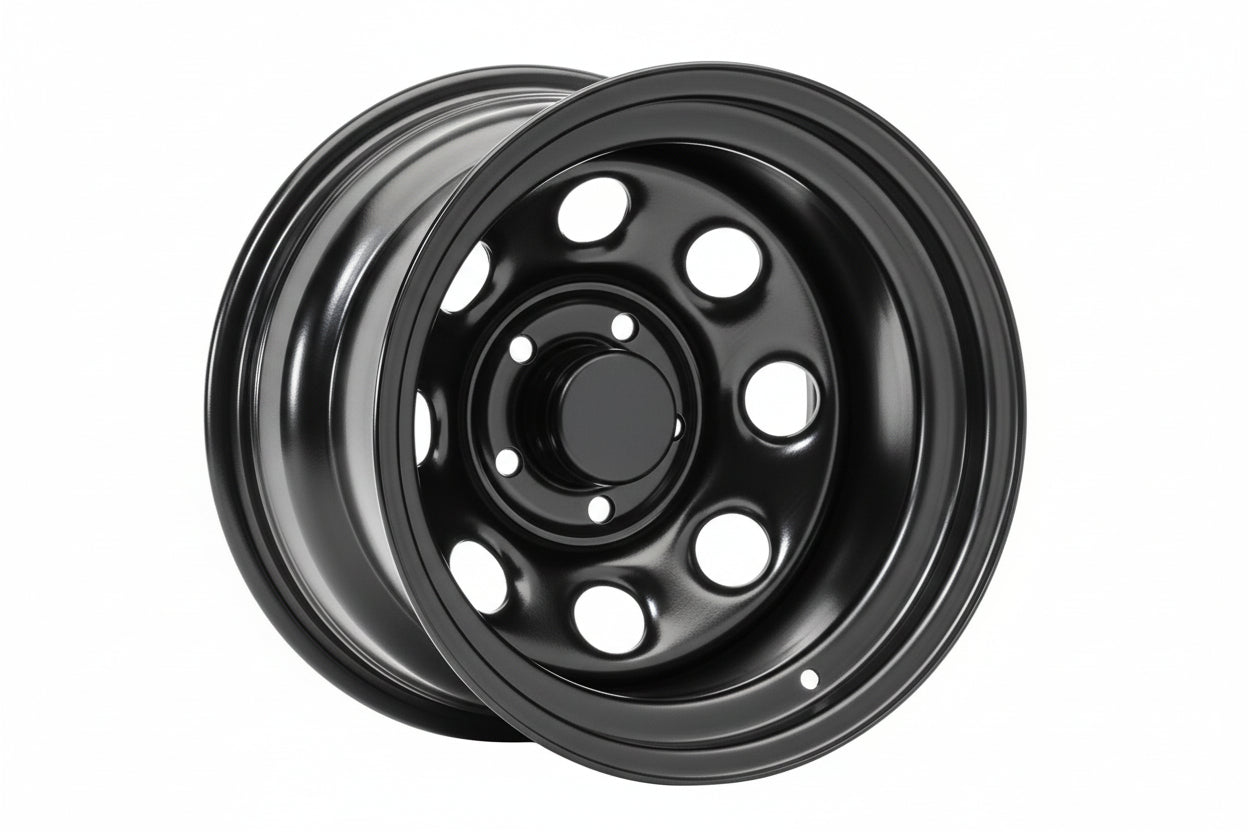 Circle 8 Classic 17" Steel Wheel - Satin Black, Fits Jeep Wrangler & Gladiator