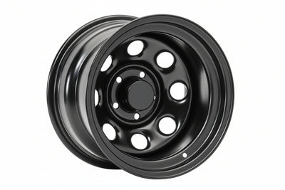 Circle 8 Classic 17" Steel Wheel - Satin Black, Fits Jeep Wrangler & Gladiator