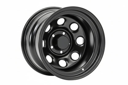 Circle 8 Classic 17" Steel Wheel - Satin Black, Fits Jeep Wrangler & Gladiator