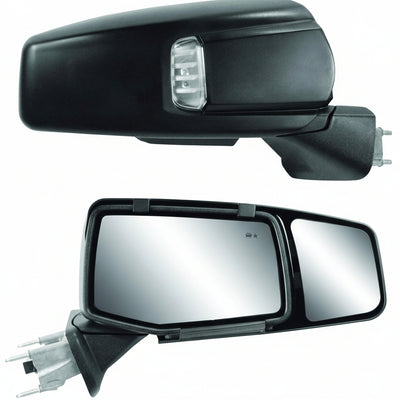 Custom Tow Mirrors for 2019-2024 Chevy Silverado 1500 & GMC Sierra 1500 - Snap & Zap 80930 (Patented)