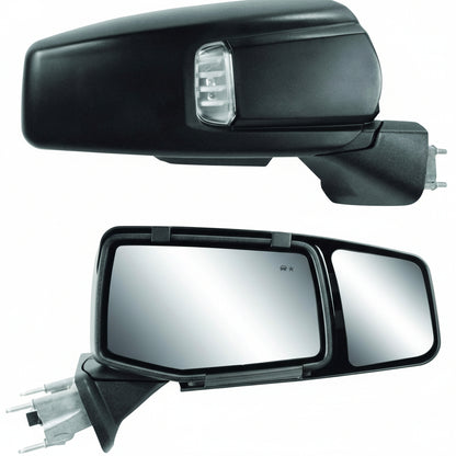 Custom Tow Mirrors for 2019-2024 Chevy Silverado 1500 & GMC Sierra 1500 - Snap & Zap 80930 (Patented)