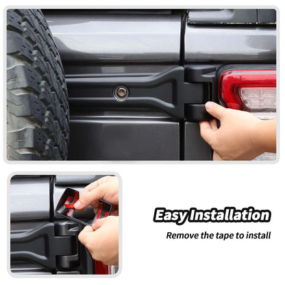 Matte Black Door Hinge Covers for Jeep Wrangler JL 4-Door