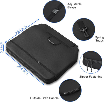 Wrangler Hard Top Freedom Panel Storage Bag,Hardtop Roof Panel Storage Case for Jeep Wrangler JK JL 2/4Dr 2007-2024,Dual Compartment Bag with Soft Inner Flaps