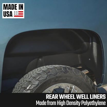 Bolt-On Rear Wheel Well Liners for 2007-2013 Silverado 1500 & 2007-2010 Silverado HD - USA-Made