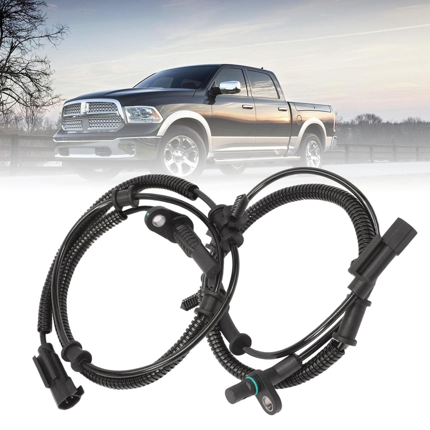 4-PCS ABS Wheel Speed Sensor Kit for 2013-2018 Ram 1500 & 2019 Classic - Replaces 68053861AB/AC/AD
