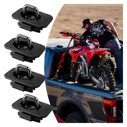 Retractable Truck Bed D-Ring Anchors, 3000LBS, 4PCS
