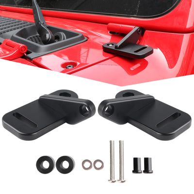 Black A-Pillar Light Mounts for 2018-2024 Jeep Wrangler JL