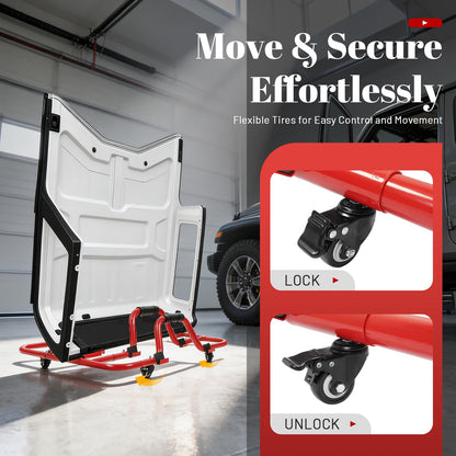 Jeep Wrangler Hardtop Storage Cart with Sliding Brakes
