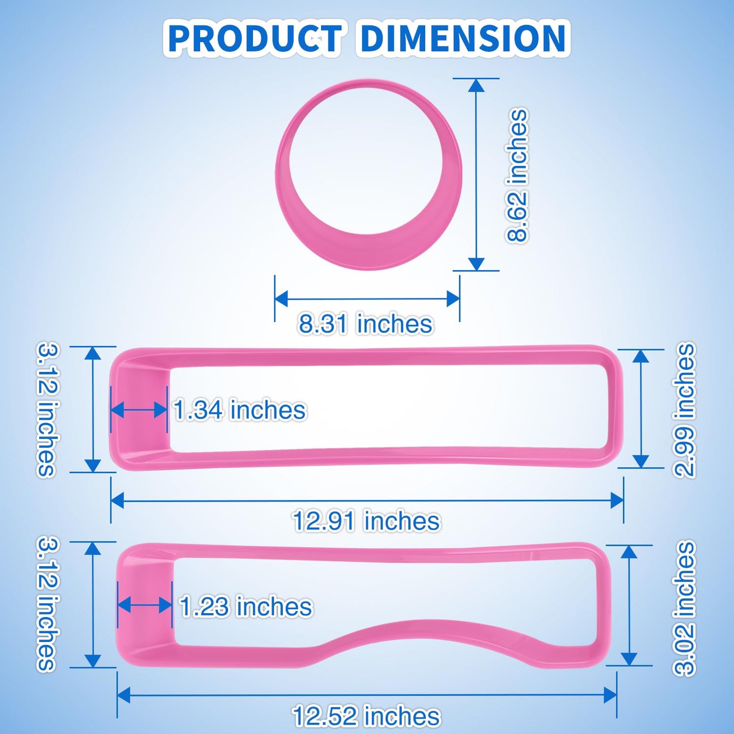 Pink Grille & Headlight Trim Set (9 PCS) for Jeep Wrangler JL 2018-2023