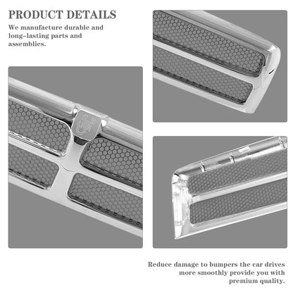 Chrome Honeycomb Grille Insert for 1994-2002 Dodge Ram - Replaces CH1200178/55055252