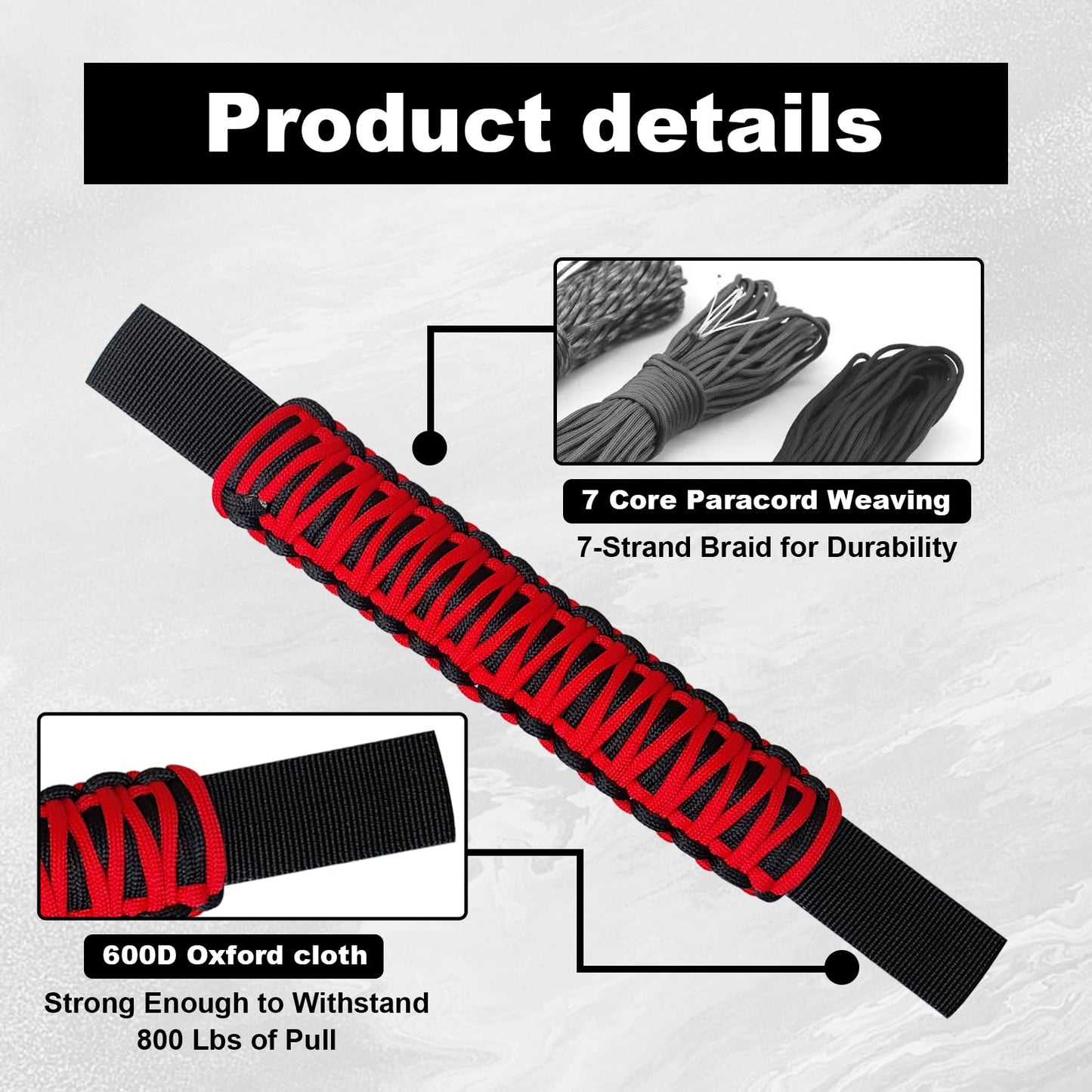Automotive Headrest Grab Handles, Heavy-Duty Nylon, Universal SUV Truck