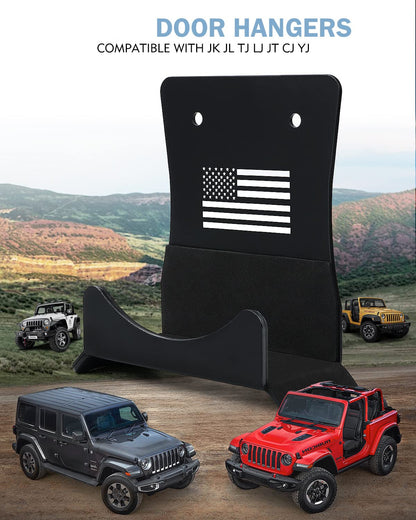 4-Pack Wall-Mounted Door Hangers for Jeep Wrangler (1956-2024)
