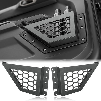 Front Molle Door Storage Pockets for 2021-2026 Ford Bronco (2-PCS) - Side Organizer with Cup Holder