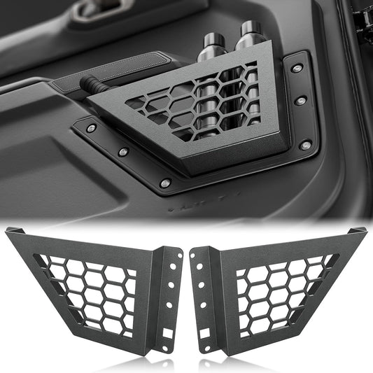 Front Molle Door Storage Pockets for 2021-2026 Ford Bronco (2-PCS) - Side Organizer with Cup Holder