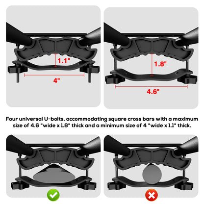 Upgraded Roof Rack U-Bolts (2-PCS) - Replacement Mounting Hardware Kit