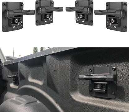 4Pcs Truck Bed Tie Down Anchors Boxlink Cleats & Plates Compatible with Ford F150 F250 F350 & Raptor 2015-2024 2025