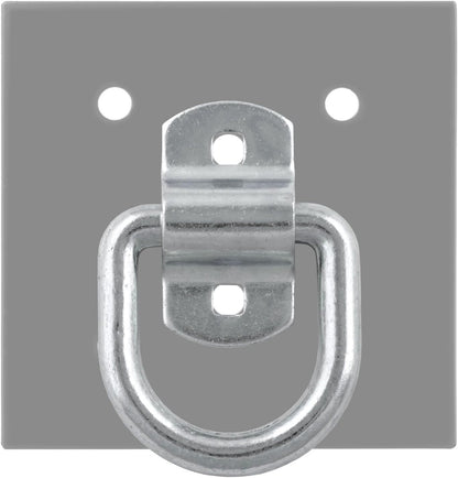 3"x3" Surface-Mount D-Ring Tie Downs (2-Pack) - 11,000 lb Break Strength