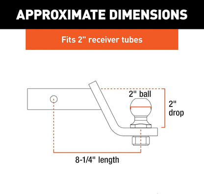 Class III 2" Loaded Ball Mount with 2" Ball - 45036