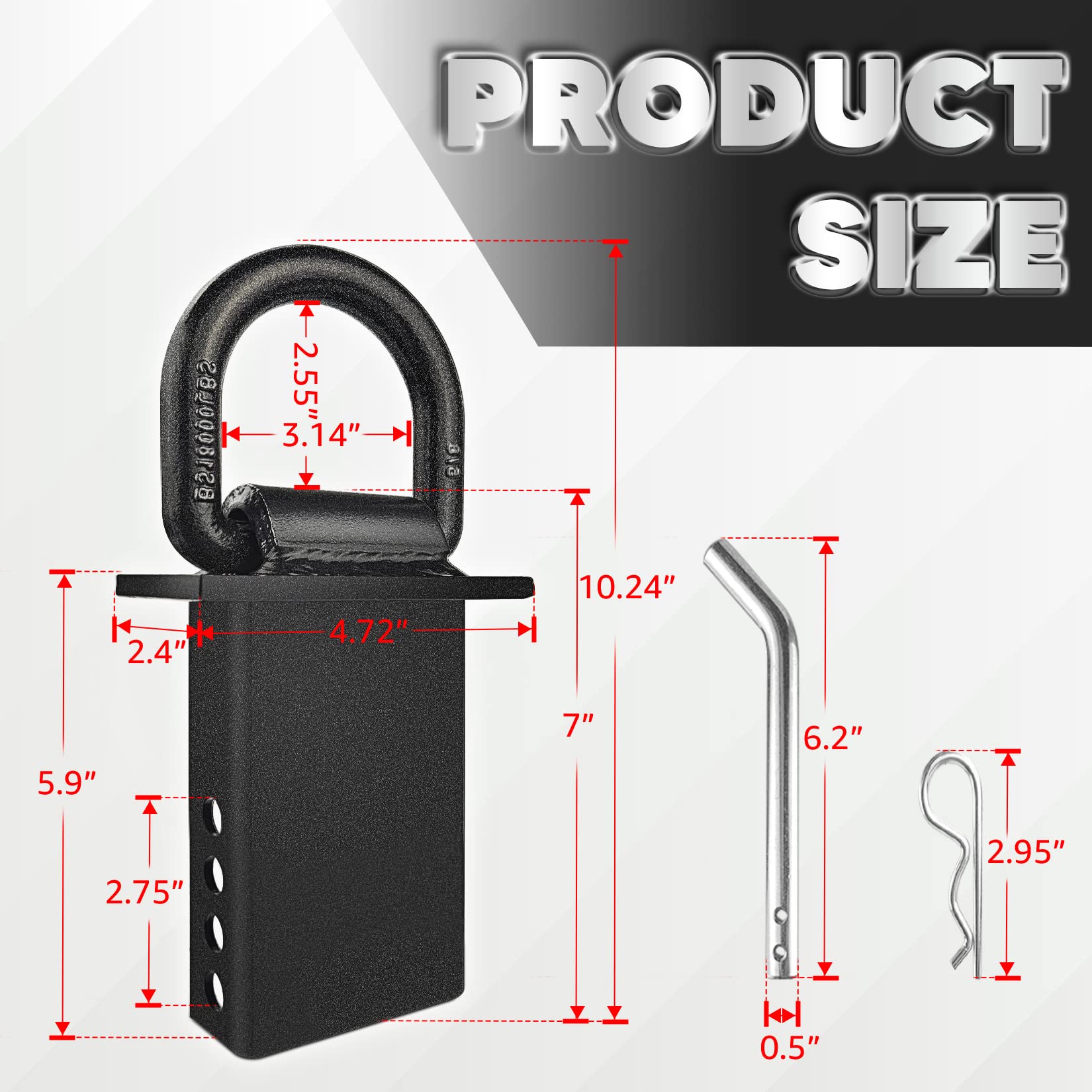 4Pcs 18000lbs Heavy Duty Stake Pocket D Rings - OHMU