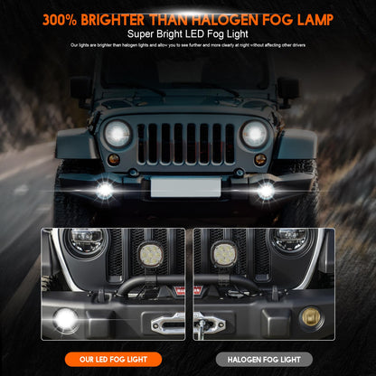 Clear Lens Fog Lights for Ford Explorer 2011-2015