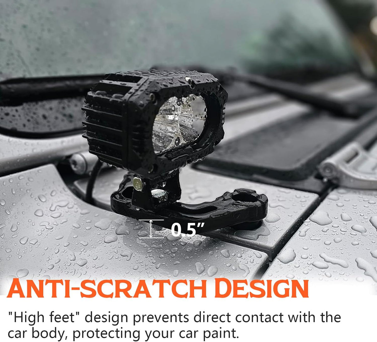 A-Pillar LED Light Mounts for 2018-2023 Jeep Wrangler JL & Gladiator JT (Black)