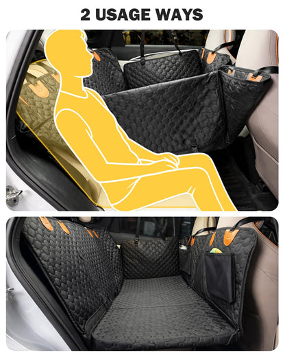 420 lb Waterproof Back Seat Extender with Hard Bottom - Anti-Scratch, Easy Clean for Dogs