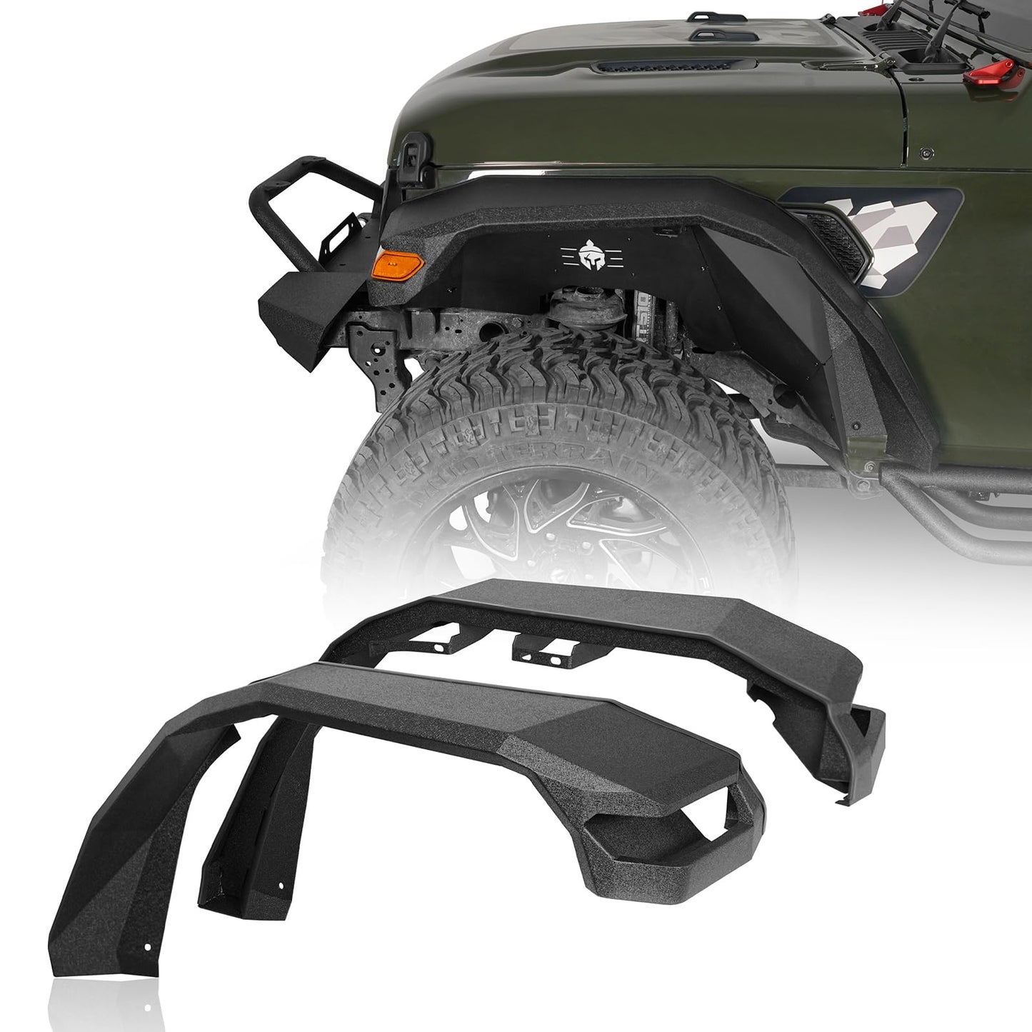 Jeep Wrangler JL/JT Front Fender Flares, 11.2" Wide