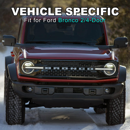 Bronco Trail Sight LED Hood Light, Aluminum, Turn Signal