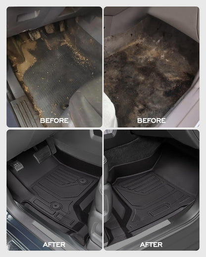 TPE Floor Mats for 2014-2018 Chevy/GMC 1500 & 2015-2019 HD Crew Cab (Bucket Seats) - All-Weather