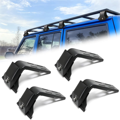 Gutter Mount Roof Rack Brackets for Jeep Wrangler, Gladiator & Cherokee XJ (2007-2024/1984-2001)