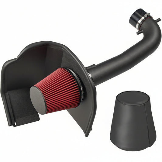 Cold Air Intake for 2014-2018 Chevy Silverado 1500 & GMC Sierra 1500 5.3L/6.2L - Black, Increases HP/Towing