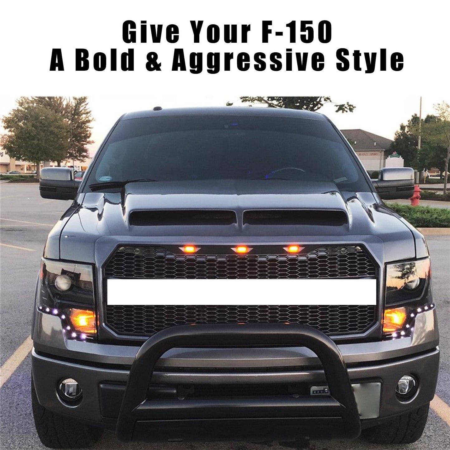F-150 LED Front Bumper Grille with Amber Lights