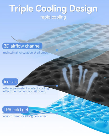 Super Cold Gel Car Seat Cushion for Long Drives